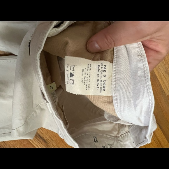 Rag and Bone Off-White Moto Zipper Jeans - Picture 6 of 7